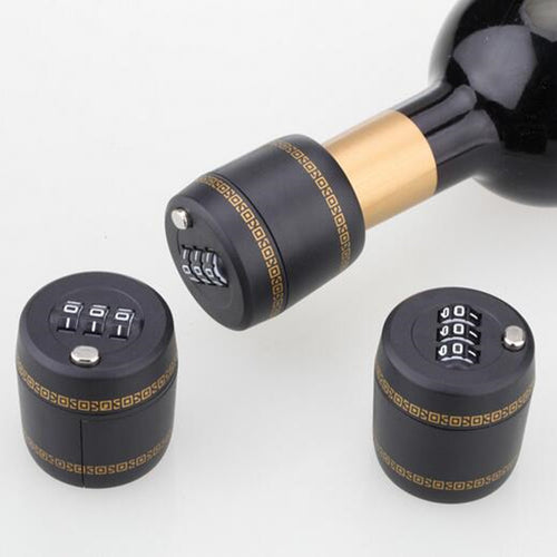 1pc Plastic Bottle Password Lock Combination Lock Wine stopper vacuum plug device Fechadura Picks Candados Stopper Preservation